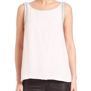 Rebecca Minkoff Women's Beaded Trim Mahesh Top